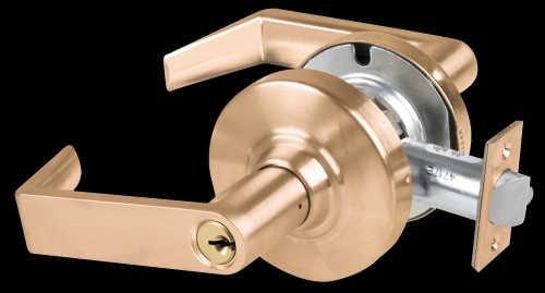 Picture of Schlage ALX53P RHO Grade 2 Entrance Cylindrical Lock with Field Selectable Vandlgard, Rhodes Lever, Conventional Cylinder - keyed 5