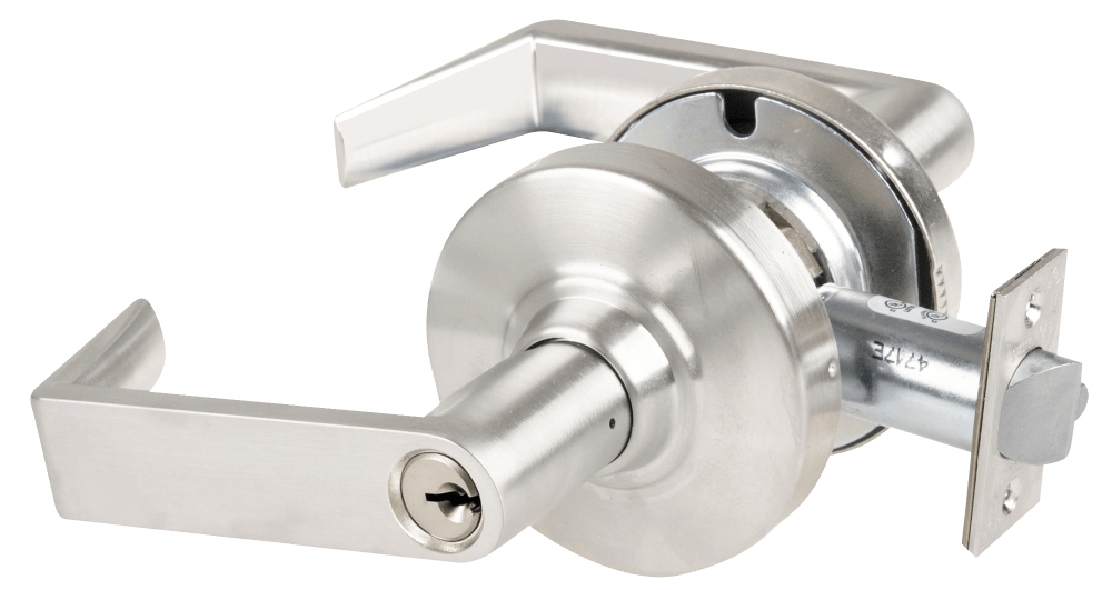 Picture of Schlage ALX53P RHO Grade 2 Entrance Cylindrical Lock with Field Selectable Vandlgard, Rhodes Lever, Conventional Cylinder - keyed 5