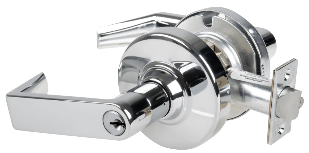 Picture of Schlage ALX53P RHO Grade 2 Entrance Cylindrical Lock with Field Selectable Vandlgard, Rhodes Lever, Conventional Cylinder - keyed 5