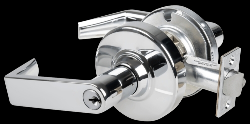 Picture of Schlage ALX53P RHO Grade 2 Entrance Cylindrical Lock with Field Selectable Vandlgard, Rhodes Lever, Conventional Cylinder - keyed 5