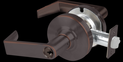 Picture of Schlage ALX53P RHO Grade 2 Entrance Cylindrical Lock with Field Selectable Vandlgard, Rhodes Lever, Conventional Cylinder - keyed 5