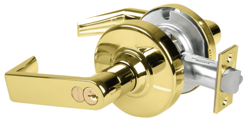 Picture of Schlage ALX53R RHO Grade 2 Entrance Cylindrical Lock with Field Selectable Vandlgard, Rhodes Lever, FSIC Core