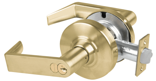 Picture of Schlage ALX53R RHO Grade 2 Entrance Cylindrical Lock with Field Selectable Vandlgard, Rhodes Lever, FSIC Core