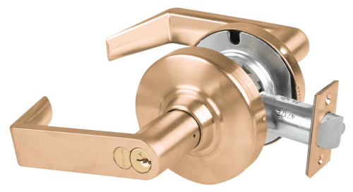 Picture of Schlage ALX53R RHO Grade 2 Entrance Cylindrical Lock with Field Selectable Vandlgard, Rhodes Lever, FSIC Core