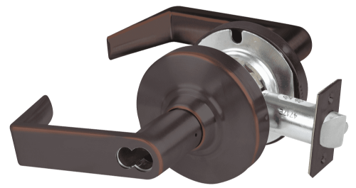 Picture of Schlage ALX70B RHO Grade 2 Classroom Cylindrical Lock with Field Selectable Vandlgard, Rhodes Lever, SFIC Less Core