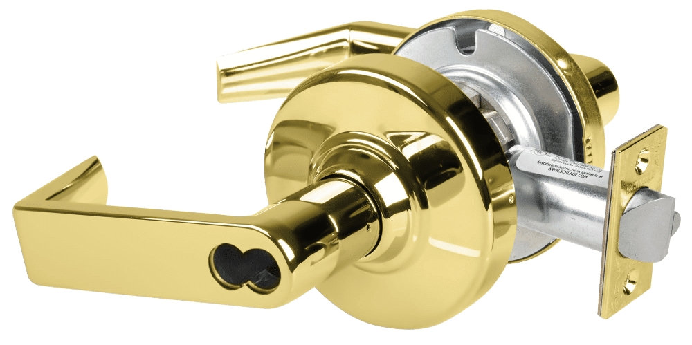 Picture of Schlage ALX70J RHO Grade 2 Classroom Cylindrical Lock with Field Selectable Vandlgard, Rhodes Lever, FSIC Less Core