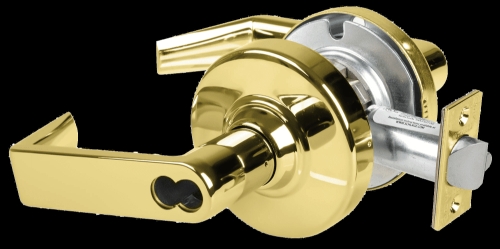 Picture of Schlage ALX70J RHO Grade 2 Classroom Cylindrical Lock with Field Selectable Vandlgard, Rhodes Lever, FSIC Less Core