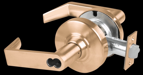 Picture of Schlage ALX70J RHO Grade 2 Classroom Cylindrical Lock with Field Selectable Vandlgard, Rhodes Lever, FSIC Less Core