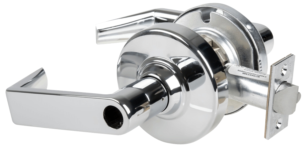 Picture of Schlage ALX70L RHO Grade 2 Classroom Cylindrical Lock with Field Selectable Vandlgard, Rhodes Lever, Conventional Less Cylinder