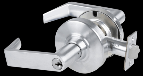 Picture of Schlage ALX70P RHO Grade 2 Classroom Cylindrical Lock with Field Selectable Vandlgard, Rhodes Lever, Conventional Cylinder - keyed 5