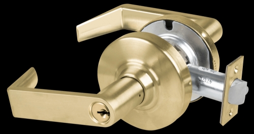 Picture of Schlage ALX70P RHO Grade 2 Classroom Cylindrical Lock with Field Selectable Vandlgard, Rhodes Lever, Conventional Cylinder - keyed 5