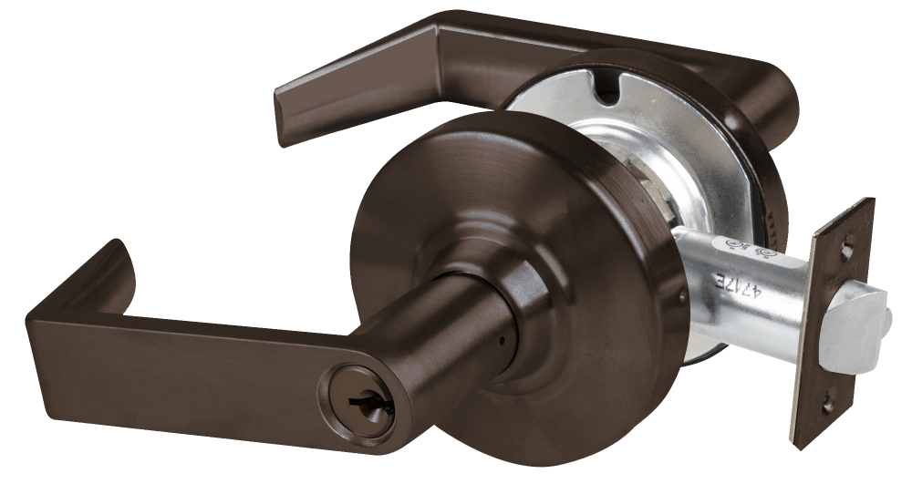Picture of Schlage ALX70P RHO Grade 2 Classroom Cylindrical Lock with Field Selectable Vandlgard, Rhodes Lever, Conventional Cylinder - keyed 5