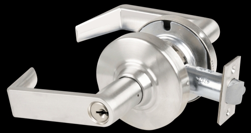 Picture of Schlage ALX70P RHO Grade 2 Classroom Cylindrical Lock with Field Selectable Vandlgard, Rhodes Lever, Conventional Cylinder - keyed 5