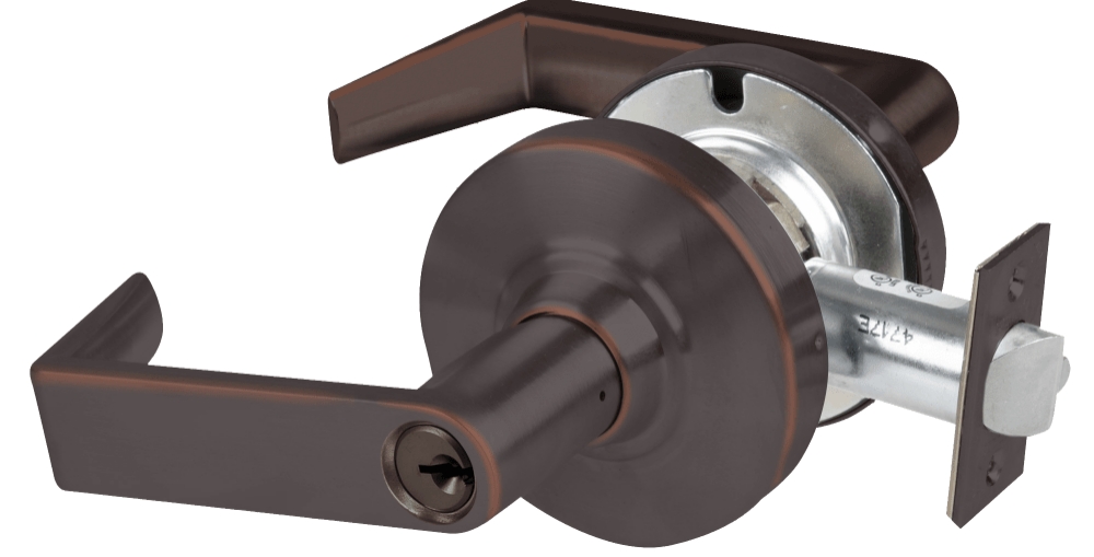 Picture of Schlage ALX70P RHO Grade 2 Classroom Cylindrical Lock with Field Selectable Vandlgard, Rhodes Lever, Conventional Cylinder - keyed 5