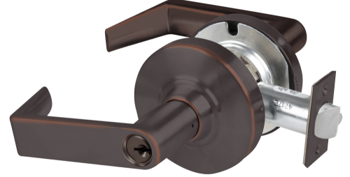 Picture of Schlage ALX70P RHO Grade 2 Classroom Cylindrical Lock with Field Selectable Vandlgard, Rhodes Lever, Conventional Cylinder - keyed 5