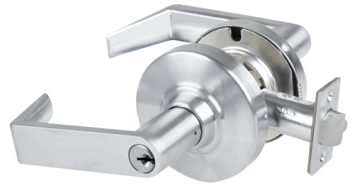 Picture of Schlage ALX70P RHO Grade 2 Classroom Cylindrical Lock with Field Selectable Vandlgard, Rhodes Lever, Conventional Cylinder - keyed 5