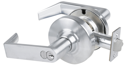 Picture of Schlage ALX70R RHO Grade 2 Classroom Cylindrical Lock with Field Selectable Vandlgard, Rhodes Lever, FSIC Core