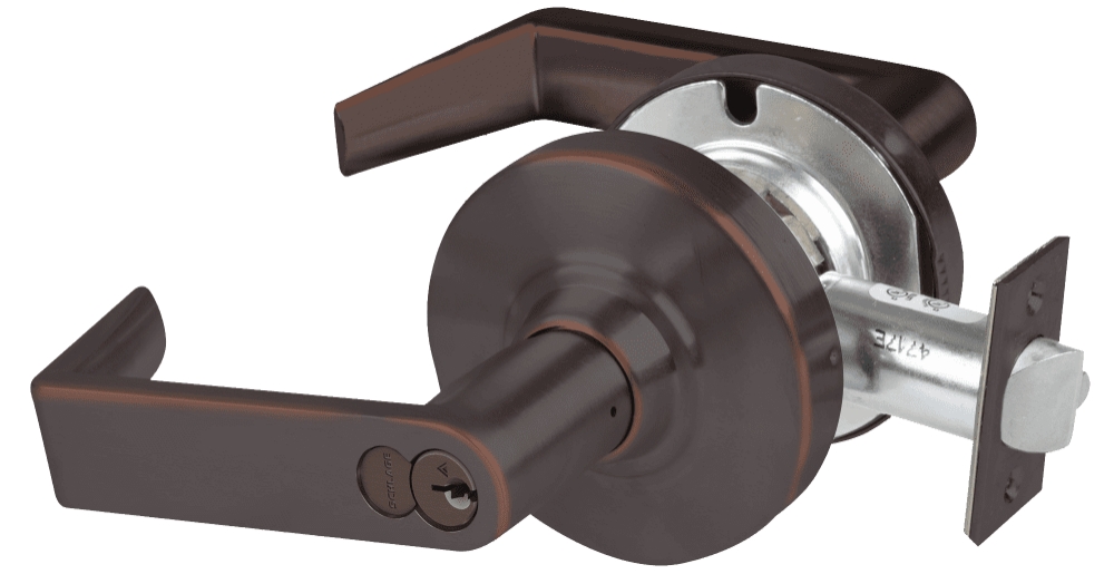 Picture of Schlage ALX70R RHO Grade 2 Classroom Cylindrical Lock with Field Selectable Vandlgard, Rhodes Lever, FSIC Core