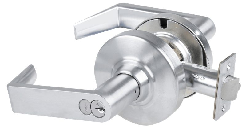 Picture of Schlage ALX80R RHO Grade 2 Storeroom Cylindrical Lock with Field Selectable Vandlgard, Rhodes Lever, FSIC Core