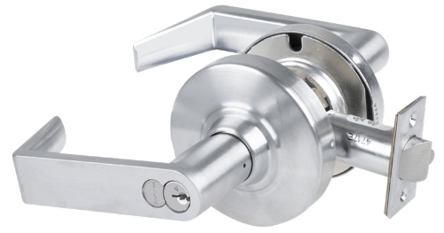 Picture of Schlage ALX80R RHO Grade 2 Storeroom Cylindrical Lock with Field Selectable Vandlgard, Rhodes Lever, FSIC Core