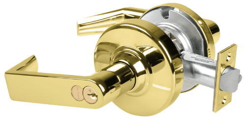 Picture of Schlage ALX80R RHO Grade 2 Storeroom Cylindrical Lock with Field Selectable Vandlgard, Rhodes Lever, FSIC Core