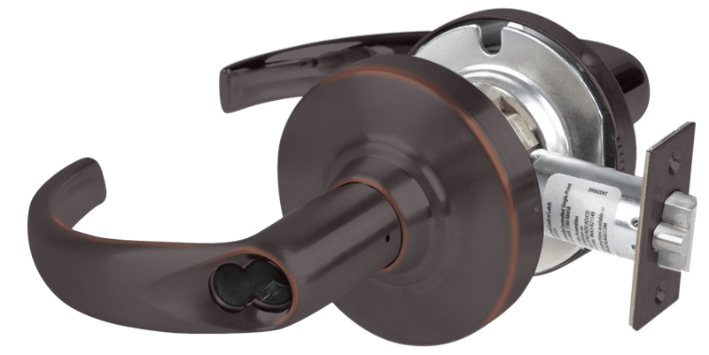 Picture of Schlage ALX80B SPA Grade 2 Storeroom Cylindrical Lock with Field Selectable Vandlgard, Sparta Lever, SFIC Less Core