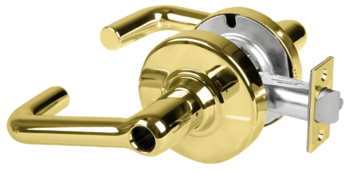 Picture of Schlage ALX53L TLR Grade 2 Entrance Cylindrical Lock with Field Selectable Vandlgard, Tubular Lever, Conventional Less Cylinder