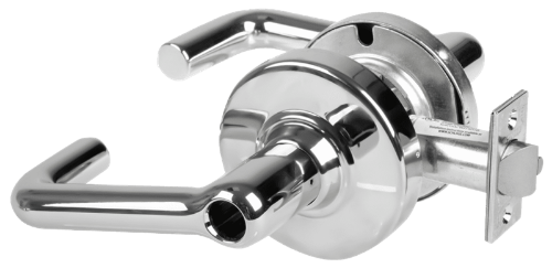 Picture of Schlage ALX53L TLR Grade 2 Entrance Cylindrical Lock with Field Selectable Vandlgard, Tubular Lever, Conventional Less Cylinder