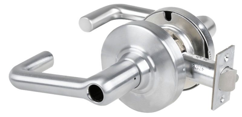 Picture of Schlage ALX53L TLR Grade 2 Entrance Cylindrical Lock with Field Selectable Vandlgard, Tubular Lever, Conventional Less Cylinder