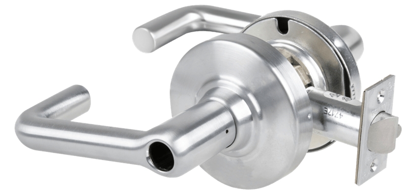 Picture of Schlage ALX80L TLR Grade 2 Storeroom Cylindrical Lock with Field Selectable Vandlgard, Tubular Lever, Conventional Less Cylinder