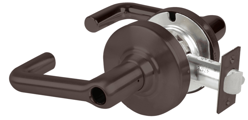 Picture of Schlage ALX80L TLR Grade 2 Storeroom Cylindrical Lock with Field Selectable Vandlgard, Tubular Lever, Conventional Less Cylinder