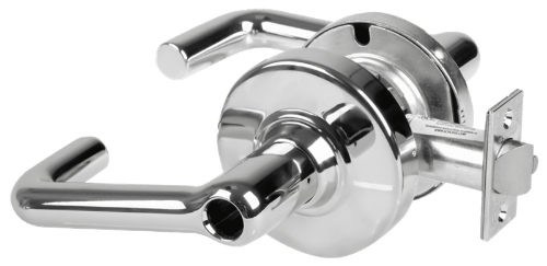 Picture of Schlage ALX80L TLR Grade 2 Storeroom Cylindrical Lock with Field Selectable Vandlgard, Tubular Lever, Conventional Less Cylinder