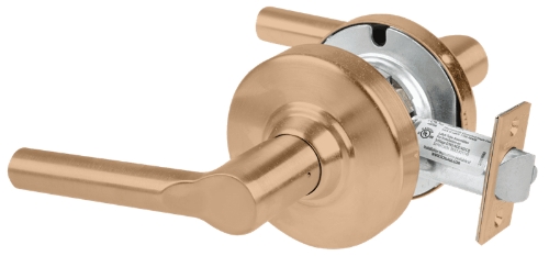 Picture of Schlage ALX10 BRW Grade 2 Passage Cylindrical Lock with Field Selectable Vandlgard, Broadway Lever
