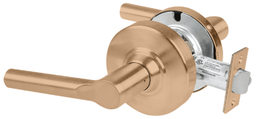 Picture of Schlage ALX10 BRW Grade 2 Passage Cylindrical Lock with Field Selectable Vandlgard, Broadway Lever