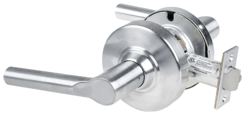 Picture of Schlage ALX10 BRW Grade 2 Passage Cylindrical Lock with Field Selectable Vandlgard, Broadway Lever