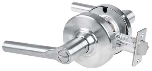 Picture of Schlage ALX40 BRW Grade 2 Privacy Cylindrical Lock with Field Selectable Vandlgard, Broadway Lever