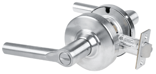 Picture of Schlage ALX40 BRW Grade 2 Privacy Cylindrical Lock with Field Selectable Vandlgard, Broadway Lever