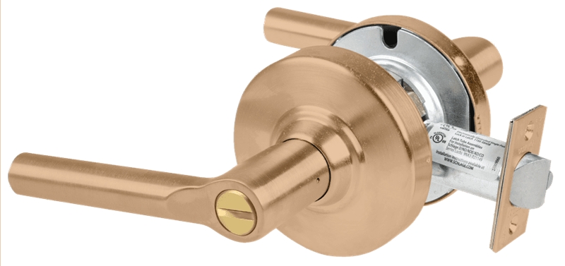 Picture of Schlage ALX40 BRW Grade 2 Privacy Cylindrical Lock with Field Selectable Vandlgard, Broadway Lever