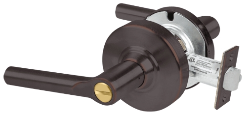 Picture of Schlage ALX40 BRW Grade 2 Privacy Cylindrical Lock with Field Selectable Vandlgard, Broadway Lever