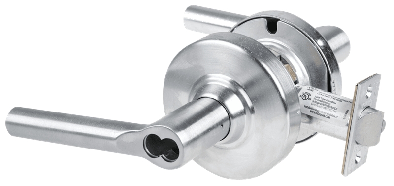 Picture of Schlage ALX50B BRW Grade 2 Office Cylindrical Lock with Field Selectable Vandlgard, Broadway Lever, SFIC Less Core