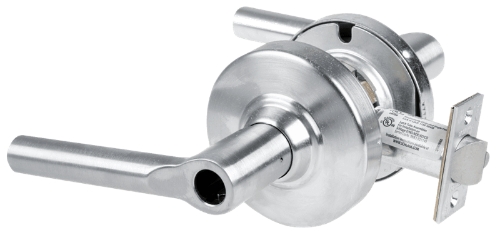 Picture of Schlage ALX50L BRW Grade 2 Office Cylindrical Lock with Field Selectable Vandlgard, Broadway Lever, Conventional Less Cylinder