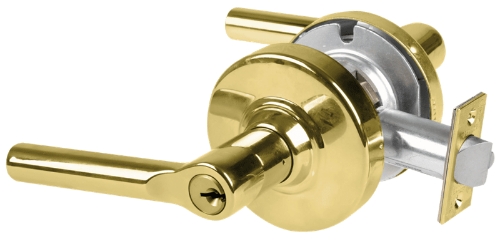 Picture of Schlage ALX50P BRW Grade 2 Office Cylindrical Lock with Field Selectable Vandlgard, Broadway Lever, Conventional Cylinder - Keyed 5