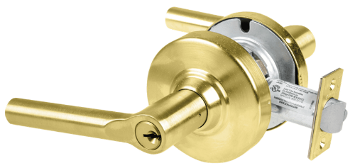 Picture of Schlage ALX50P BRW Grade 2 Office Cylindrical Lock with Field Selectable Vandlgard, Broadway Lever, Conventional Cylinder - Keyed 5
