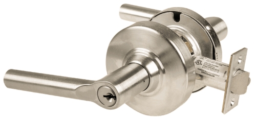 Picture of Schlage ALX50P BRW Grade 2 Office Cylindrical Lock with Field Selectable Vandlgard, Broadway Lever, Conventional Cylinder - Keyed 5