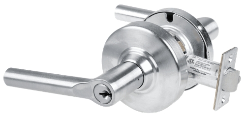 Picture of Schlage ALX50P BRW Grade 2 Office Cylindrical Lock with Field Selectable Vandlgard, Broadway Lever, Conventional Cylinder - Keyed 5