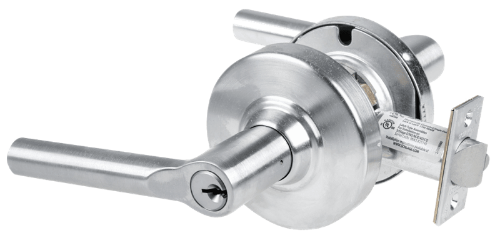 Picture of Schlage ALX50P BRW Grade 2 Office Cylindrical Lock with Field Selectable Vandlgard, Broadway Lever, Conventional Cylinder - Keyed 5