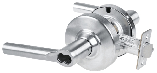 Picture of Schlage ALX53B BRW Grade 2 Entrance Cylindrical Lock with Field Selectable Vandlgard, Broadway Lever, SFIC Less Core