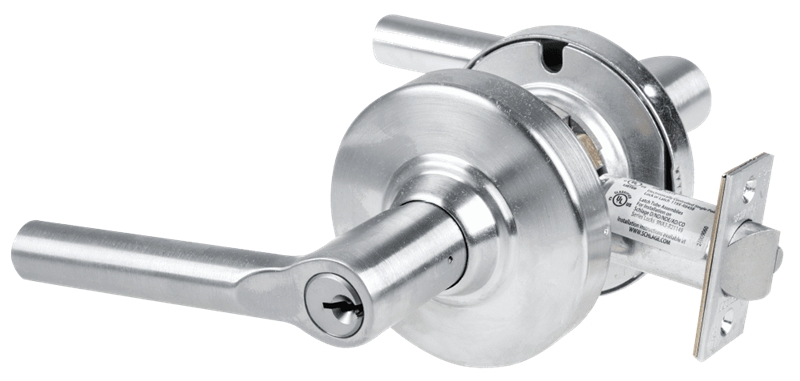 Picture of Schlage ALX53P BRW Grade 2 Entrance Cylindrical Lock with Field Selectable Vandlgard, Broadway Lever, Conventional Cylinder, keyed 5