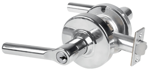 Picture of Schlage ALX53P BRW Grade 2 Entrance Cylindrical Lock with Field Selectable Vandlgard, Broadway Lever, Conventional Cylinder, keyed 5