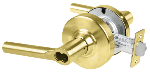 Picture of Schlage ALX70J BRW Grade 2 Classroom Cylindrical Lock with Field Selectable Vandlgard, Broadway Lever, FSIC Less Core